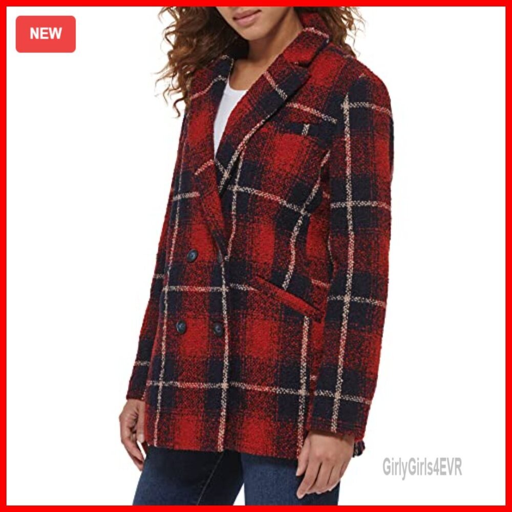 Wool Blend Double Breasted Blazer Classic Fit Long Sleeve - Picture 5 of 6